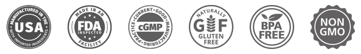 Made in USA, 100% natural, FDA approved, GMP certified badges for CitrusBurn